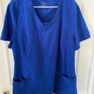 Cherokee Infinity royal blue scrub top